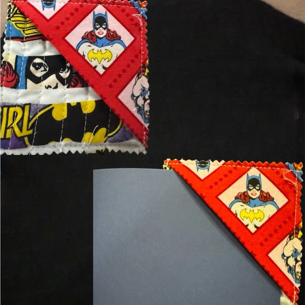 Handmade Comic Book Character Fabric Corner Bookmark